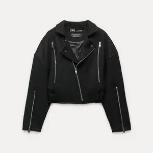 Zara | Jackets & Coats | Nwt Zara Manteco Wool Biker Jacket Zw
